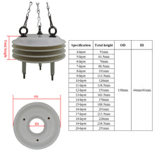 Carica l&#39;immagine nel visualizzatore di Gallery, Schermo solare passivo Φ138mm schermi solari per stazione meteorologica da esterno schermo solare ventilato
