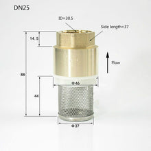 Cargar imagen en el visor de la galería, Rückschlagventil für pumpe 1/2 3/4 1 1-1/4 1-1/2 2 2-1/2 3 zoll - fußventil mit saugkorb rückschlagventil mit filter für Saugschlauch schwengelpumpe gartenpumpe
