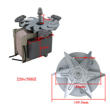 Cargar imagen en el visor de la galería, Lüftermotor backofen motor 230v mit flügel lüfterflügel herdlüfter herdventilator gebläsemotor ofenlüfter umluftmotor 220v
