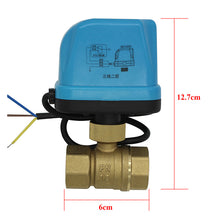 Lade das Bild in den Galerie-Viewer, 2 wege motorkugelhahn 230v 3 Kabel - kugelventil elektrisch 220v zwei wege motorventil 1/2 3/4 1 1-1/4 1-1/2 2 zoll
