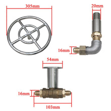 Lade das Bild in den Galerie-Viewer, Bruleur gaz brasero Rond Barbecue gaz Exterieur Tube bruleur Tubulaire pour brasero terrasse Gel Table Camping BBQ Jardin
