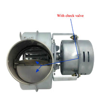 Cargar imagen en el visor de la galería, Moteur ventilateur centrifuge 220v avec clapet anti retour air moteur extracteur radial poele granulés four chaudiere
