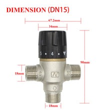 Cargar imagen en el visor de la galería, Thermostat Mischbatterie 1/2 3/4 1-1/4 1-1/2 Zoll für Badewanne Dusche Dusche Küche Wasserhahn brauchwassermischer thermostat mischventil 3 wege für Solarwarmwasserbereiter dusche solar
