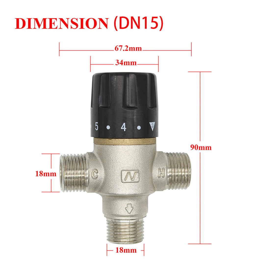 Mitigeur thermostatique 3 voies 1/2 3/4 1-1/4 1-1/2 pouce pour bain baignoire douche douchette cuisine robinet robinetterie