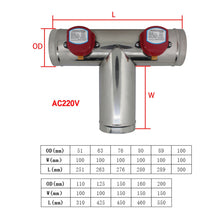 Lade das Bild in den Galerie-Viewer, Registre ventilation motorisé bypass 220v T pour air ventilation climatisation clapet vmc conduit hotte aspirante
