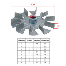 Lade das Bild in den Galerie-Viewer, Helice moteur chaleur tournante four ventilé électrique turbine four 10 pales micro ondes cheminée
