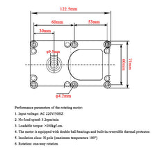 Cargar imagen en el visor de la galería, Motoreducteur poele a granule 220v 3.2rpm moteur vis sans fin pellet spirale sans fin
