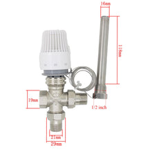 Cargar imagen en el visor de la galería, Thermostatventil fernfühler 1/2 3/4 1 1-1/4 zoll - heizkörperthermostat mit fernfühler thermostatkopf mit fernbedienung
