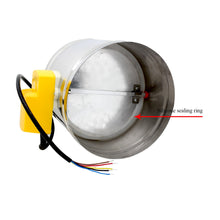 Cargar imagen en el visor de la galería, 3 Positionen - 220v 4N luftklappe hvac absperrklappe mit motor drosselklappe lüftung lüftungsklappe elektrisch Durchmesser 80 100 125 150 200 250 300 250 400 mm
