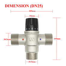 Lade das Bild in den Galerie-Viewer, Thermostat Mischbatterie 1/2 3/4 1-1/4 1-1/2 Zoll für Badewanne Dusche Dusche Küche Wasserhahn brauchwassermischer thermostat mischventil 3 wege für Solarwarmwasserbereiter dusche solar
