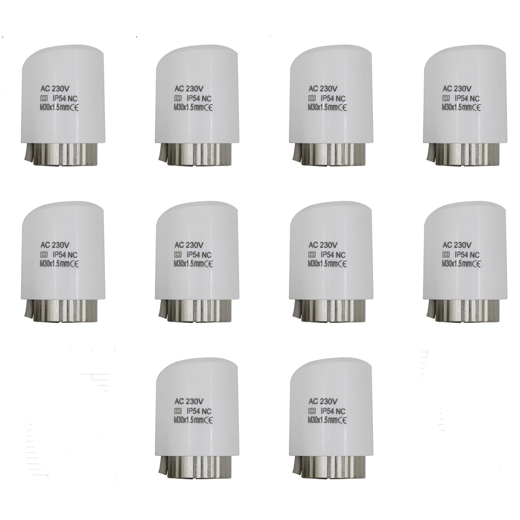1/10/20 Stück - thermischer stellantrieb 230v 24v NO NC elektrothermischer stellantrieb m30x1,5 - stellmotor stromlos geschlossen offen ventilantrieb heizung