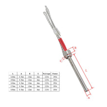 Cargar imagen en el visor de la galería, Glühzünder pelletheizung 250w 220v Φ 9.5mm zündwiderstand zündstab für pelletofen 140 150 160 170 180 mm
