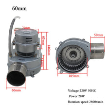 Cargar imagen en el visor de la galería, Radiallüfter 230v mit rückstauklappe gebläsemotor saugventilator zentrifugalventilator zentrifugallüfter lüfter ofen
