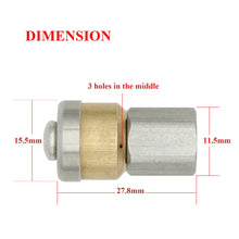 Cargar imagen en el visor de la galería, 1/8” 1/4&quot; 3/8&quot; buse nettoyage canalisation haute pression 250bar femelle - nettoyeur pour toilette/égouts/Tuyau
