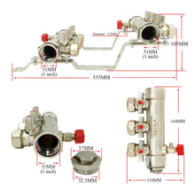 Cargar imagen en el visor de la galería, Collecteur plancher chauffant 2 3 4 5 6 7 8 departs pour collecteur radiateur chauffage - collecteur avec vanne
