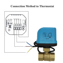 Lade das Bild in den Galerie-Viewer, 2 wege motorkugelhahn 230v 3 Kabel - kugelventil elektrisch 220v zwei wege motorventil 1/2 3/4 1 1-1/4 1-1/2 2 zoll
