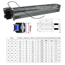 Lade das Bild in den Galerie-Viewer, Querstromventilator 230v querstromlüfter motor rechts links walzenlüfter kühlschrank kühllüfter klimaanlage pelletofen
