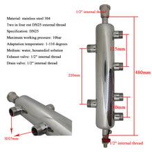 Cargar imagen en el visor de la galería, Hydraulische weiche heizung fußbodenheizung 1 zoll für heizkreisverteiler heizkörper edelstahl verteiler fussbodenheizung
