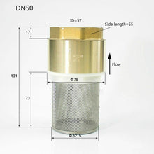 Cargar imagen en el visor de la galería, Rückschlagventil für pumpe 1/2 3/4 1 1-1/4 1-1/2 2 2-1/2 3 zoll - fußventil mit saugkorb rückschlagventil mit filter für Saugschlauch schwengelpumpe gartenpumpe
