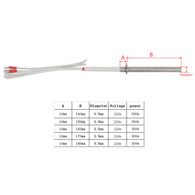 Cargar imagen en el visor de la galería, Zündung pelletofen 220v 300w zündkerze für pelletsofen glühzünder pelletheizung Durchmesser 9.5 mm x 140 150 160 170 180 mm
