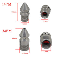 Cargar imagen en el visor de la galería, Rohrreinigungsdüse 1/4 3/8-250 bar düse rohrreinigung für Hochdruckreiniger Rohrreiniger Rohrreinigung
