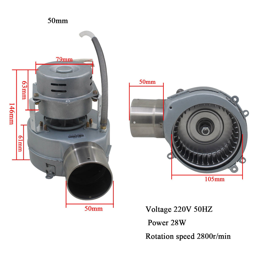 Radiallüfter 230v mit rückstauklappe gebläsemotor saugventilator zentrifugalventilator zentrifugallüfter lüfter ofen