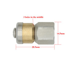 Cargar imagen en el visor de la galería, 1/8” 1/4&quot; 3/8&quot; buse nettoyage canalisation haute pression 250bar femelle - nettoyeur pour toilette/égouts/Tuyau
