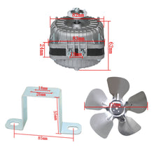 Cargar imagen en el visor de la galería, Moteur ventilateur frigo avec support de montage 220v moteur refrigerateur 25-90w congelateur armoire froid evaporateur
