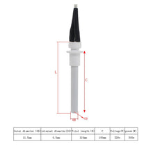 Cargar imagen en el visor de la galería, Resistance ceramique bougie 300w 100x11.5mm - bougie d&#39;allumage pour poele a granules 220v
