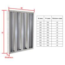 Lade das Bild in den Galerie-Viewer, oomvarmer Flammschutzfilter Gastronomie dunstabzugshaube metallfettfilter fettfilter haube gastroküchen Gastro wandhaube 40mm

