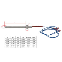 Lade das Bild in den Galerie-Viewer, Zündkerze für pelletsofen 350w 220v Φ 12.5mm zündstab glühstab glühzünder pelletheizung 140 150 160 170 180 mm
