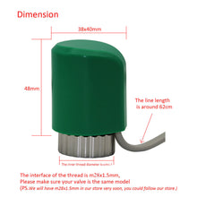 Lade das Bild in den Galerie-Viewer, Thermischer stellantrieb m28x1,5 stromlos geschlossen offen - stellantrieb 230v 24v NO NC stellmotor fussbodenheizung 230v 24v m28
