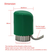 Cargar imagen en el visor de la galería, servomoteur thermique M28 x1.5mm - AC 220V AC/DC 24V NO NC 220V normalement ouvert fermé
