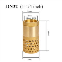Lade das Bild in den Galerie-Viewer, Rückschlagventil mit saugkorb 1/2 3/4 1 1-1/4 1-1/2 2 2-1/2 3 zoll - fußventil mit saugkorb für Saugschlauch schwengelpumpe gartenpumpe
