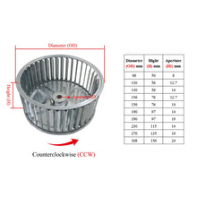 Lade das Bild in den Galerie-Viewer, Pale ventilateur radial CCW moteur air chaud turbine extracteur centrifuge turbine seche linge roue ventilateur
