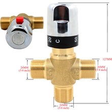 Lade das Bild in den Galerie-Viewer, brauchwassermischer thermostat mischventil 3 wege thermomischer 3/4 für Solarwarmwasserbereiter dusche solar
