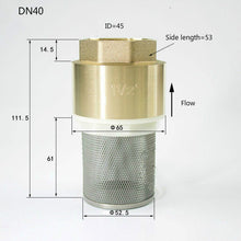 Cargar imagen en el visor de la galería, Rückschlagventil für pumpe 1/2 3/4 1 1-1/4 1-1/2 2 2-1/2 3 zoll - fußventil mit saugkorb rückschlagventil mit filter für Saugschlauch schwengelpumpe gartenpumpe
