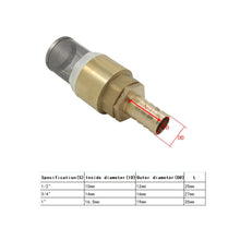 Cargar imagen en el visor de la galería, Clapet anti retour avec crepine 1/2 3/4 1 pouce avec douille 12 16 19mm - clapet de pied clapet crepine anti retour
