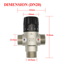 Cargar imagen en el visor de la galería, Thermostat Mischbatterie 1/2 3/4 1-1/4 1-1/2 Zoll für Badewanne Dusche Dusche Küche Wasserhahn brauchwassermischer thermostat mischventil 3 wege für Solarwarmwasserbereiter dusche solar
