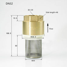 Lade das Bild in den Galerie-Viewer, Rückschlagventil für pumpe 1/2 3/4 1 1-1/4 1-1/2 2 2-1/2 3 zoll - fußventil mit saugkorb rückschlagventil mit filter für Saugschlauch schwengelpumpe gartenpumpe
