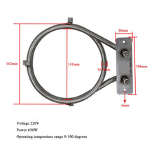 Cargar imagen en el visor de la galería, ROOwarMer Chauffage Resistance Circulaire Four Electrique 220v 650w Element Chauffant
