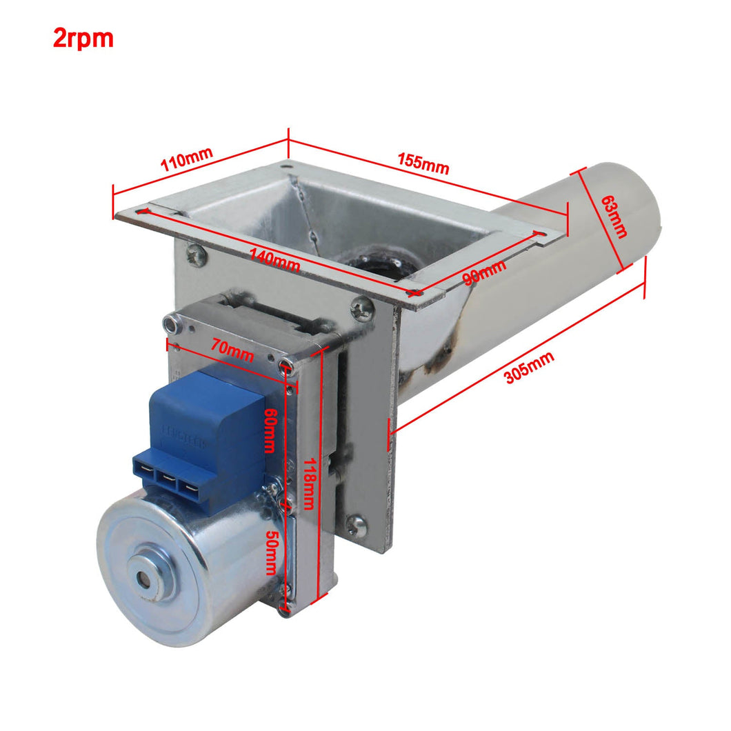 Förderschnecke pellets mit motor pelletmotor 2rpm 3.5rpm förderspirale transportschnecke pelletförderschnecke schneckenmotor pelletofen brenner