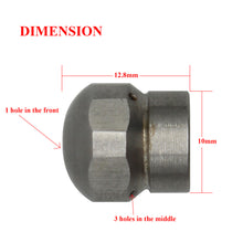 Lade das Bild in den Galerie-Viewer, 1/2&quot; 1/4&quot; 3/8&quot; 1/8&quot; buse de nettoyeur haute pression - 250bar Filetage interne - nettoyeur pour toilette/égouts/Tuyau
