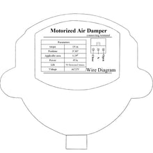 Lade das Bild in den Galerie-Viewer, 1 pièce 220v HVAC registre ventilation motorisé clapet motorisé diamètre 80 100 125 150 200 250 300 250 400 mm
