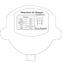 Cargar imagen en el visor de la galería, 1 Stück luftklappe hvac lüftungsklappe elektrisch drosselklappe lüftung ø 80 100 125 150 200 250 300 350 400 mm
