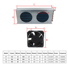 Cargar imagen en el visor de la galería, oomvarmer Refroidisseur radiateur avec Ventilateur echangeurs de Chaleur condensateur frigo Eau air Industriel evaporateur
