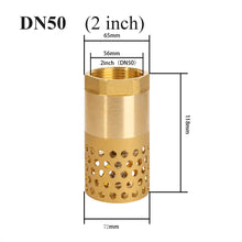 Cargar imagen en el visor de la galería, Rückschlagventil mit saugkorb 1/2 3/4 1 1-1/4 1-1/2 2 2-1/2 3 zoll - fußventil mit saugkorb für Saugschlauch schwengelpumpe gartenpumpe
